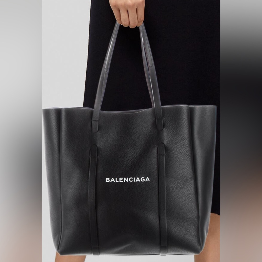 Balenciaga Black Minimalist Leather Tote